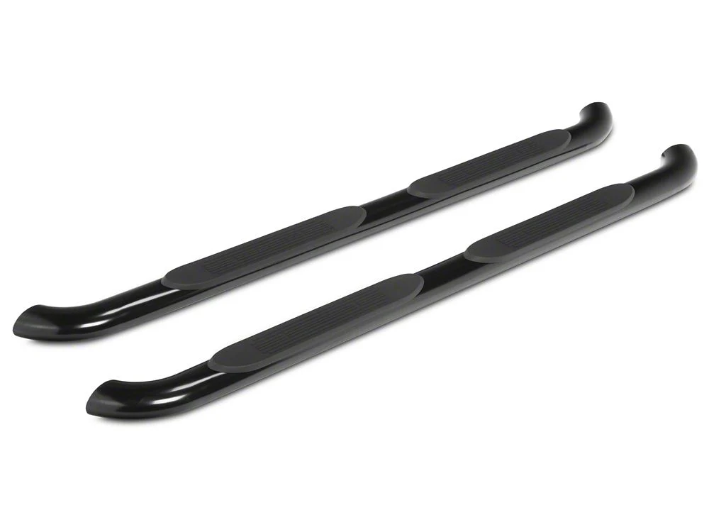 RedRock 4-Inch Oval Bent End Side Step Bars; Black (15-25 F-150 SuperCab) - Image 2
