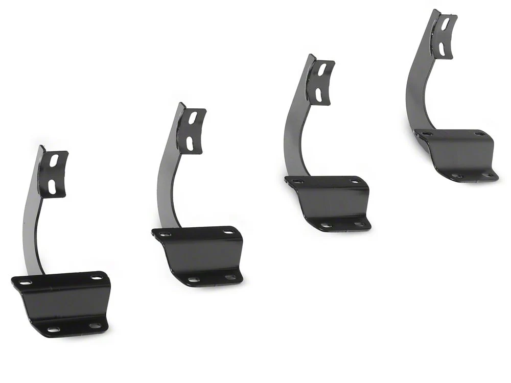 RedRock 4-Inch Oval Bent End Side Step Bars; Black (17-25 F-250 Super Duty SuperCab) - Image 5