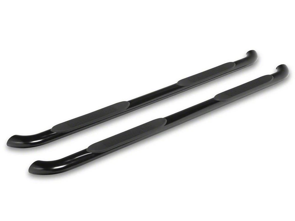 RedRock 4-Inch Oval Bent End Side Step Bars; Black (17-25 F-250 Super Duty SuperCrew) - Image 2