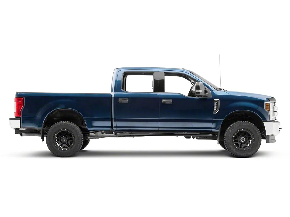 RedRock 4-Inch Oval Bent End Side Step Bars; Black (17-25 F-250 Super Duty SuperCrew) - Image 7