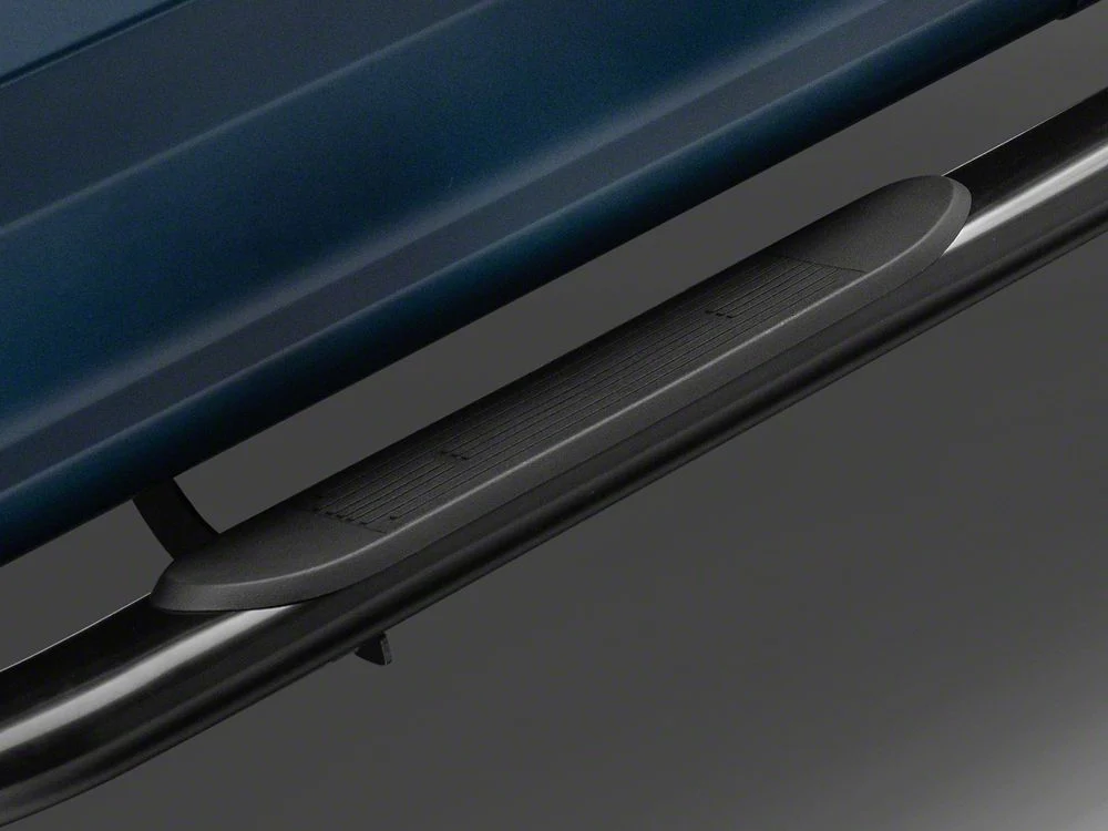 RedRock 4-Inch Oval Bent End Side Step Bars; Black (17-25 F-350 Super Duty SuperCrew) - Image 4