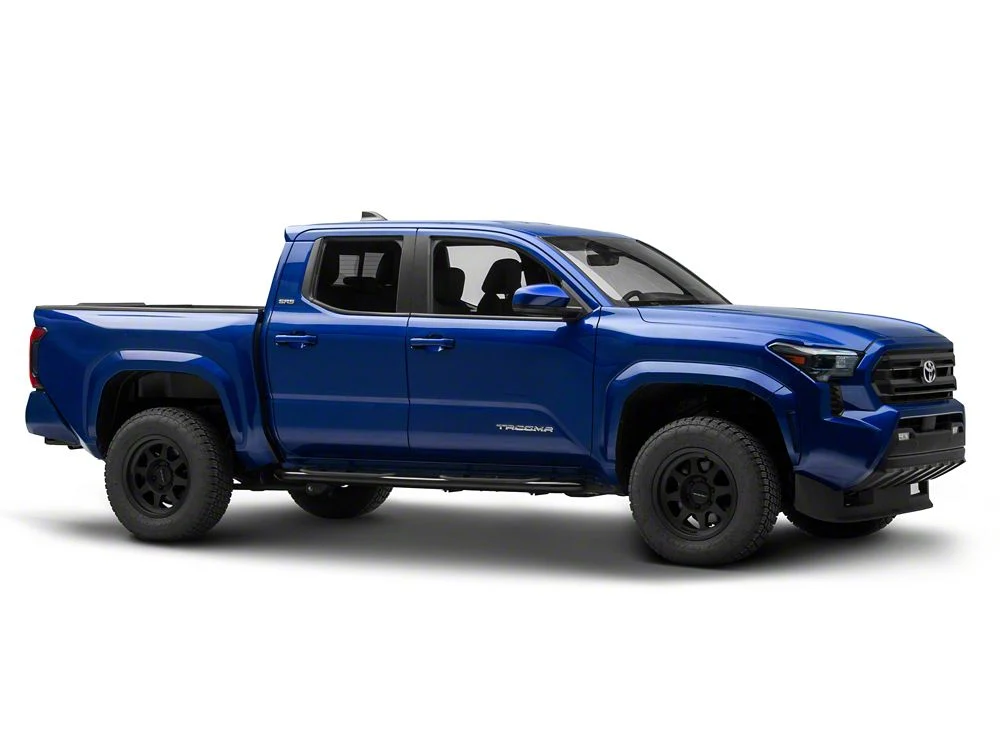 RedRock 4-Inch Oval Bent End Side Step Bars; Black (24-25 Tacoma Double Cab) - Image 4