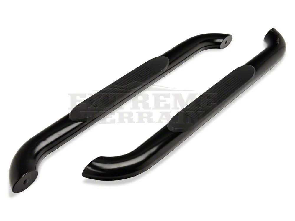 RedRock 4-Inch Oval Curved Side Step Bars; Semi-Gloss Black (07-18 Jeep Wrangler JK 2-Door) - Image 11