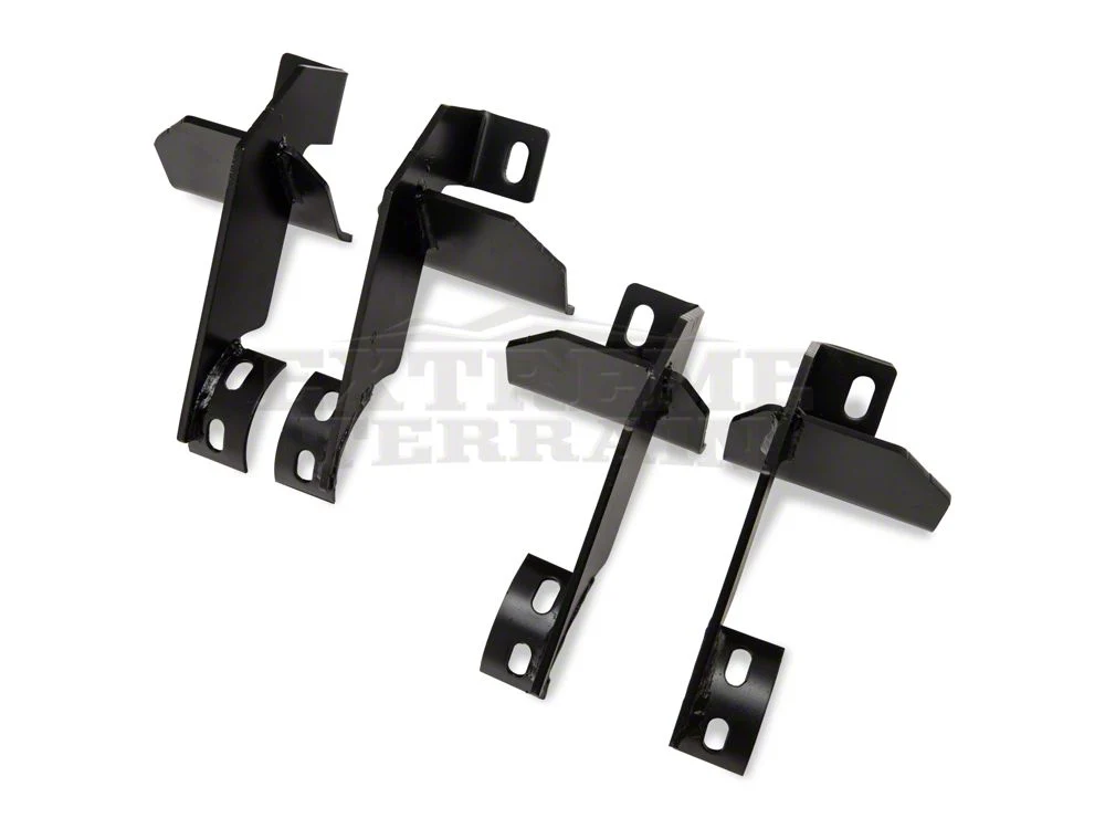 RedRock 4-Inch Oval Curved Side Step Bars; Semi-Gloss Black (07-18 Jeep Wrangler JK 2-Door) - Image 14