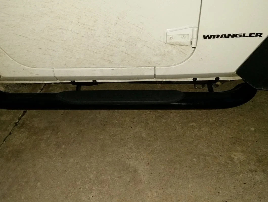 RedRock 4-Inch Oval Curved Side Step Bars; Semi-Gloss Black (07-18 Jeep Wrangler JK 2-Door) - Image 15