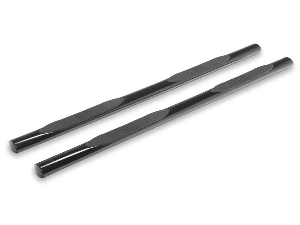 RedRock 4-Inch Oval Straight End Side Step Bars; Black (05-23 Tacoma Double Cab) - Image 2