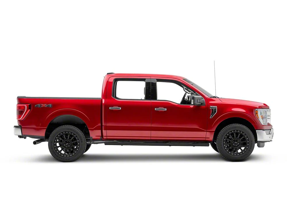 RedRock 4-Inch Oval Straight End Side Step Bars; Black (15-25 F-150 SuperCrew) - Image 10