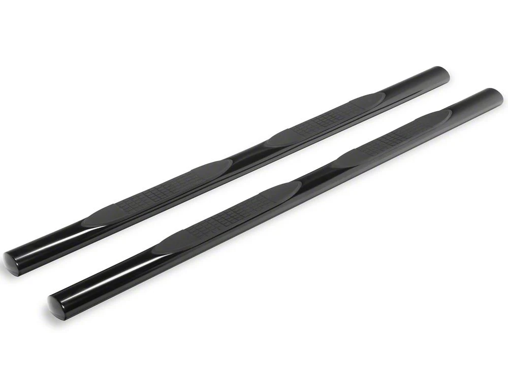 RedRock 4-Inch Oval Straight End Side Step Bars; Black (17-25 F-250 Super Duty SuperCab) - Image 2