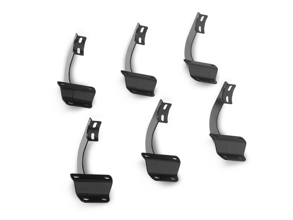 RedRock 4-Inch Oval Straight End Side Step Bars; Black (17-25 F-250 Super Duty SuperCrew) - Image 6