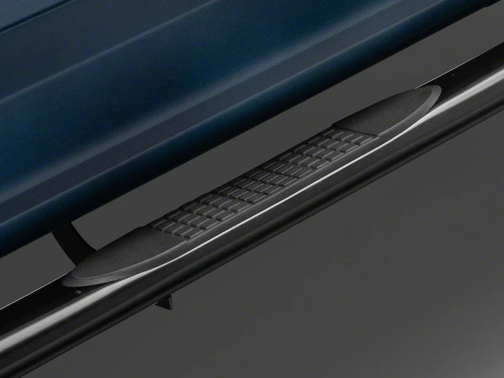 RedRock 4-Inch Oval Straight End Side Step Bars; Black (17-25 F-350 Super Duty SuperCrew) - Image 4