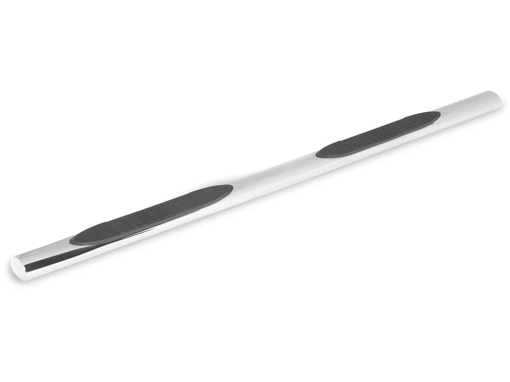 RedRock 4-Inch Oval Straight End Side Step Bars; Stainless Steel (05-23 Tacoma Double Cab) - Image 3