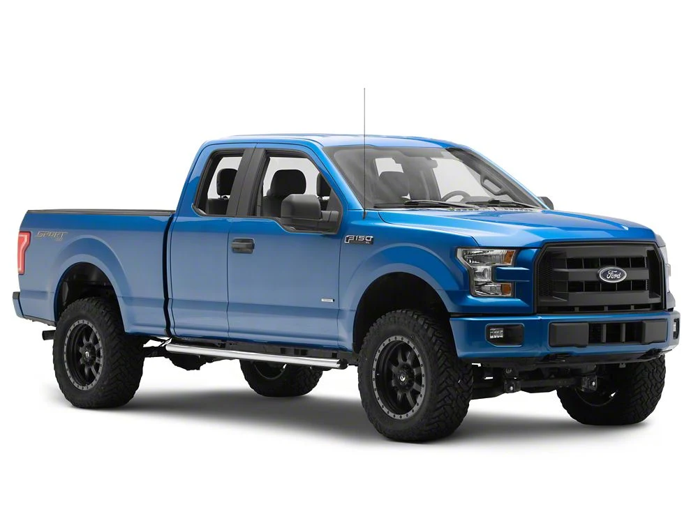 RedRock 4-Inch Oval Straight End Side Step Bars; Stainless Steel (15-25 F-150 SuperCab) - Image 9