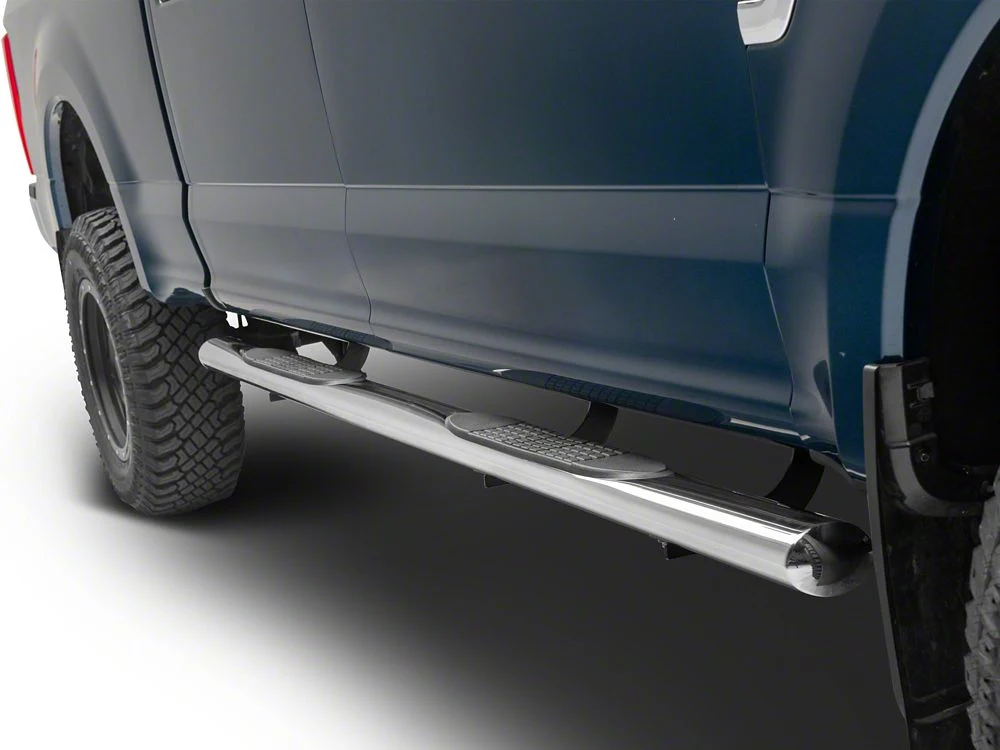 RedRock 4-Inch Oval Straight End Side Step Bars; Stainless Steel (17-25 F-250 Super Duty SuperCrew) - Image 7