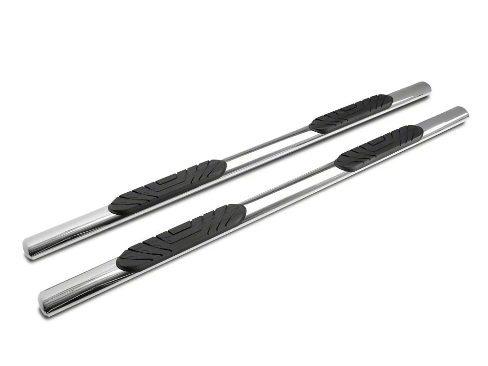 RedRock 4-Inch Oval Straight End Side Step Bars; Stainless Steel (20-25 Sierra 3500 HD Crew Cab) - Image 3