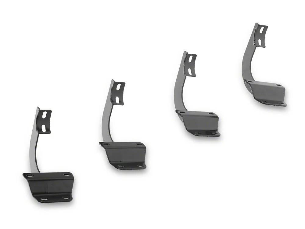 RedRock 4-Inch Oval Straight Side Step Bars; Black (17-25 F-250 Super Duty SuperCab) - Image 5