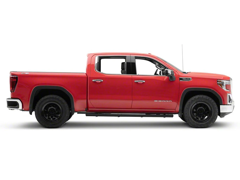 RedRock 4-Inch Oval Straight Side Step Bars; Black (19-25 Sierra 1500 Crew Cab) - Image 10