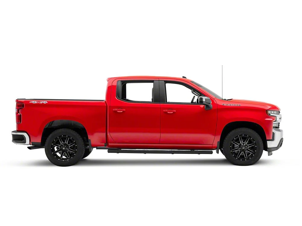 RedRock 4-Inch Oval Straight Side Step Bars; Black (19-25 Silverado 1500 Crew Cab) - Image 10