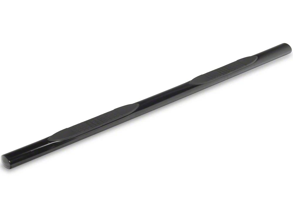 RedRock 4-Inch Oval Straight Side Step Bars; Black (19-25 Silverado 1500 Crew Cab) - Image 3