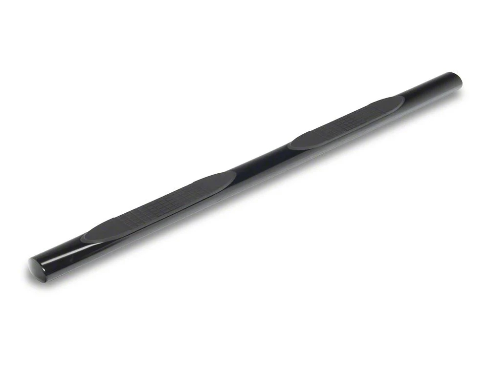 RedRock 4-Inch Oval Straight Side Step Bars; Black (20-25 Silverado 2500 HD Double Cab) - Image 3