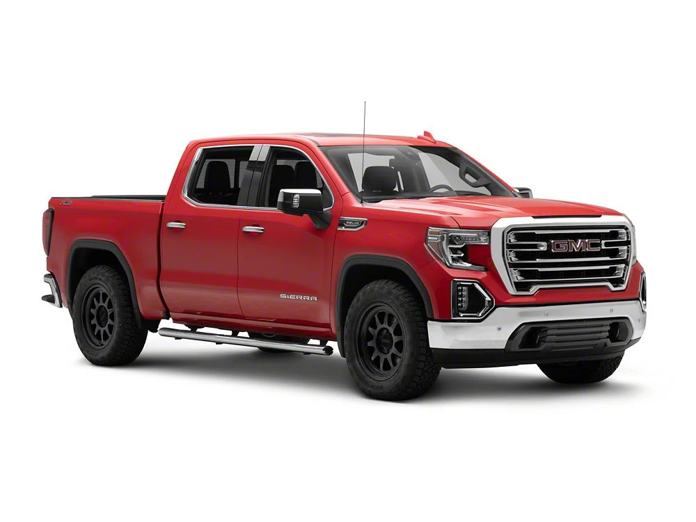 RedRock 4-Inch Oval Straight Side Step Bars; Stainless Steel (19-25 Sierra 1500 Crew Cab) - Image 9