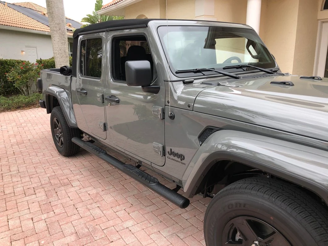 RedRock 4-Inch Oval Straight Side Step Bars; Textured Black (20-25 Jeep Gladiator JT) - Image 14