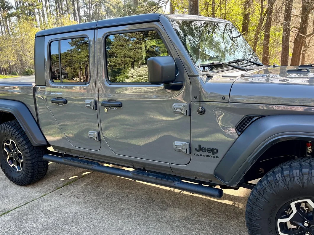 RedRock 4-Inch Oval Straight Side Step Bars; Textured Black (20-25 Jeep Gladiator JT) - Image 16