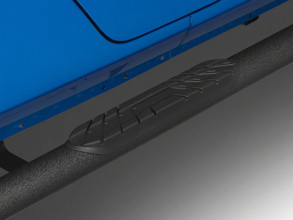 RedRock 4-Inch Oval Straight Side Step Bars; Textured Black (20-25 Jeep Gladiator JT) - Image 2