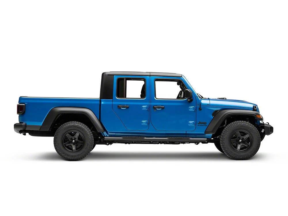 RedRock 4-Inch Oval Straight Side Step Bars; Textured Black (20-25 Jeep Gladiator JT) - Image 5