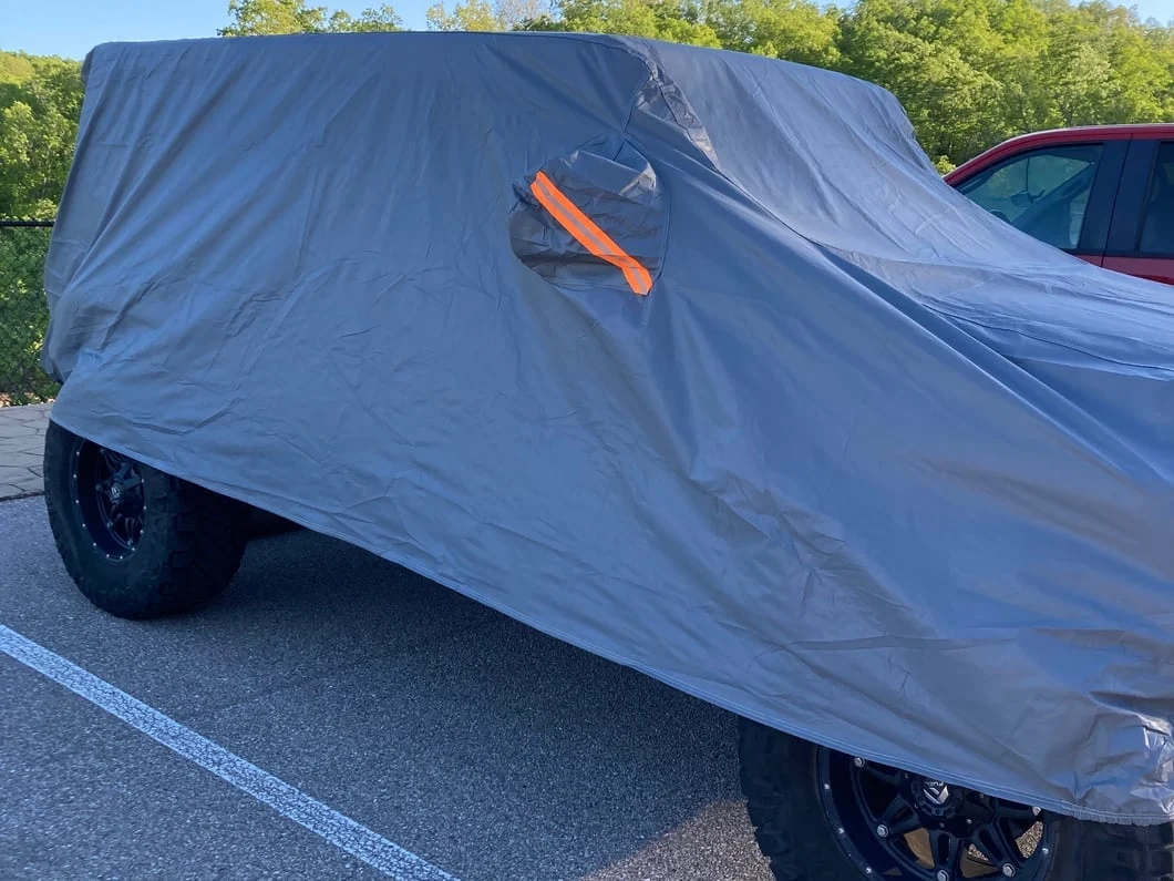 RedRock 4-Layer Breathable Full Car Cover; Gray (07-18 Jeep Wrangler JK 4-Door) - Image 13