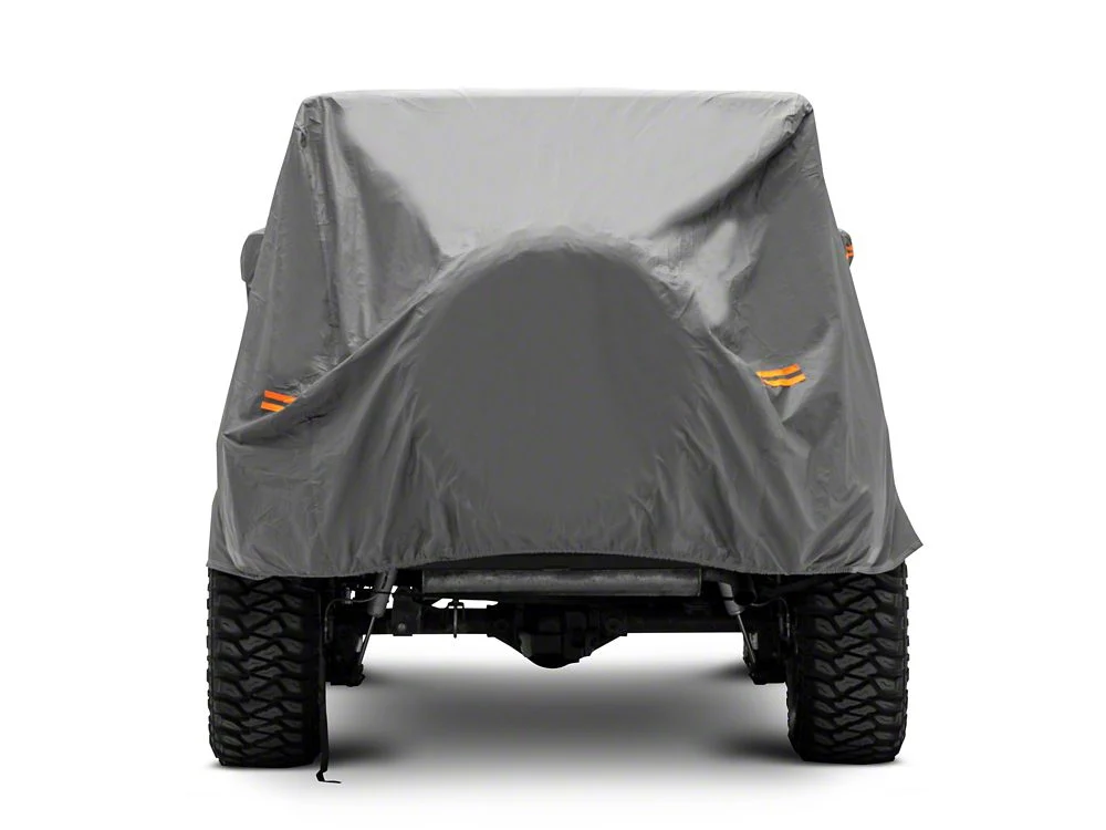 RedRock 4-Layer Breathable Full Car Cover; Gray (07-18 Jeep Wrangler JK 4-Door) - Image 8