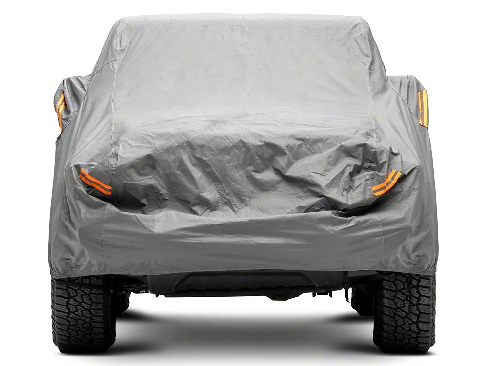 RedRock 4-Layer Breathable Full Car Cover; Gray (07-25 Jeep Wrangler JK & JL 2-Door) - Image 7
