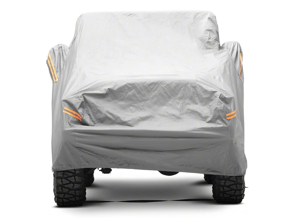RedRock 4-Layer Breathable Full Car Cover; Gray (76-06 Jeep CJ7, Wrangler YJ & TJ, Excluding Unlimited) - Image 6