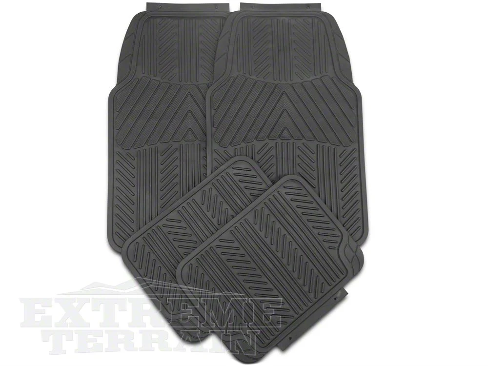RedRock 4-Piece All-Weather Floor Mats; Black (Universal; Some Adaptation May Be Required) - Image 5