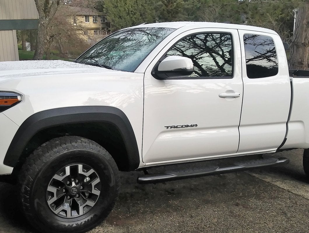 RedRock 5-Inch Oval Bent End Side Step Bars; Black (05-23 Tacoma Access Cab) - Image 12
