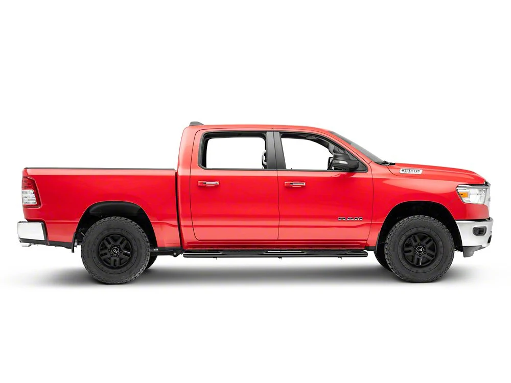 RedRock 5-Inch Oval Bent End Side Step Bars; Black (19-25 RAM 1500 Crew Cab) - Image 10