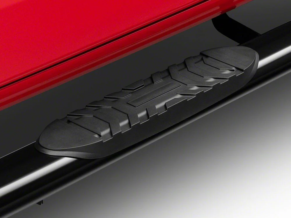 RedRock 5-Inch Oval Bent End Side Step Bars; Black (19-25 RAM 1500 Crew Cab) - Image 4