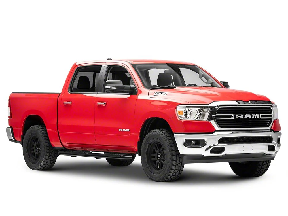RedRock 5-Inch Oval Bent End Side Step Bars; Black (19-25 RAM 1500 Crew Cab) - Image 9