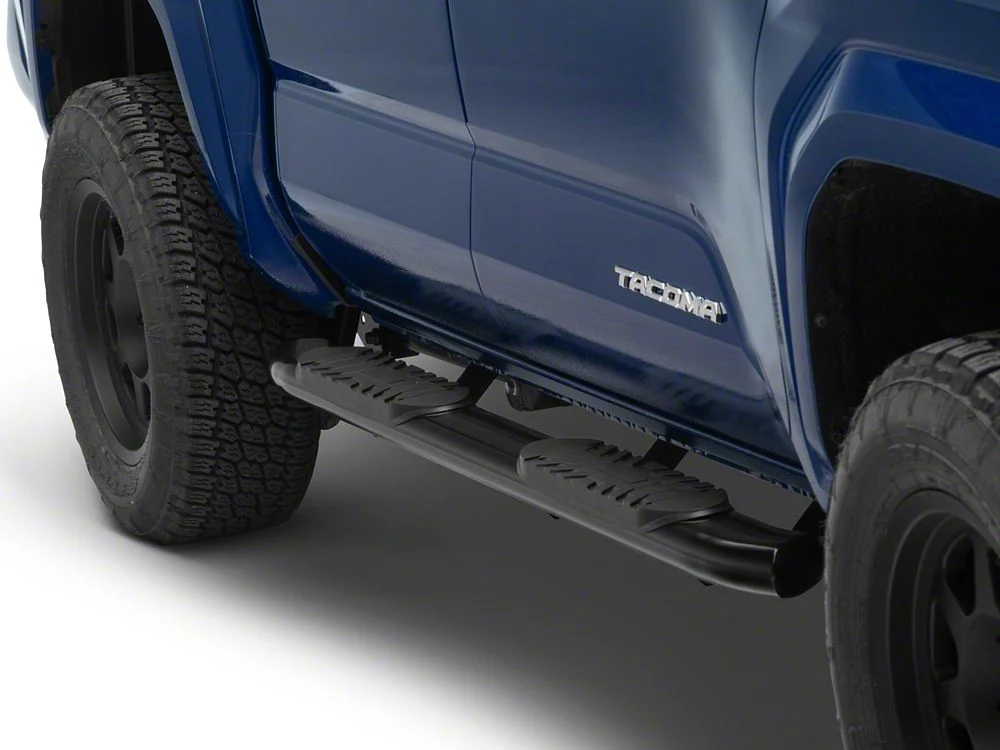 RedRock 5-Inch Oval Bent End Side Step Bars; Black (24-25 Tacoma Double Cab) - Image 3