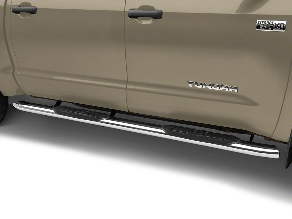 RedRock 5-Inch Oval Bent End Side Step Bars; Stainless Steel (07-21 Tundra CrewMax) - Image 4