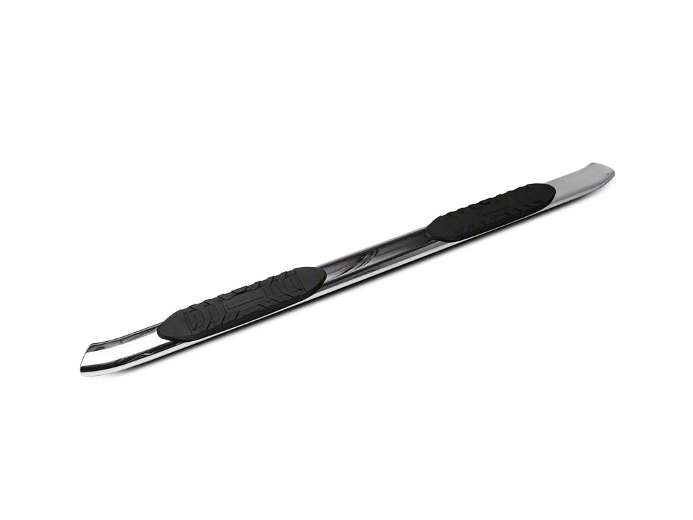 RedRock 5-Inch Oval Bent End Side Step Bars; Stainless Steel (19-25 Sierra 1500 Crew Cab) - Image 4