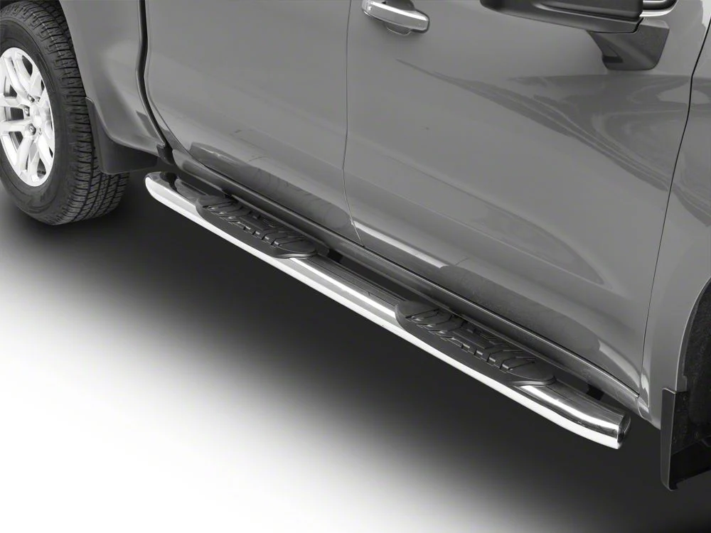 RedRock 5-Inch Oval Bent End Side Step Bars; Stainless Steel (20-25 Sierra 2500 HD Crew Cab) - Image 2