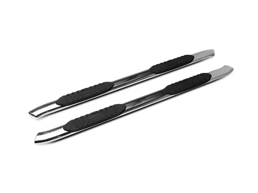RedRock 5-Inch Oval Bent End Side Step Bars; Stainless Steel (20-25 Sierra 2500 HD Crew Cab) - Image 3