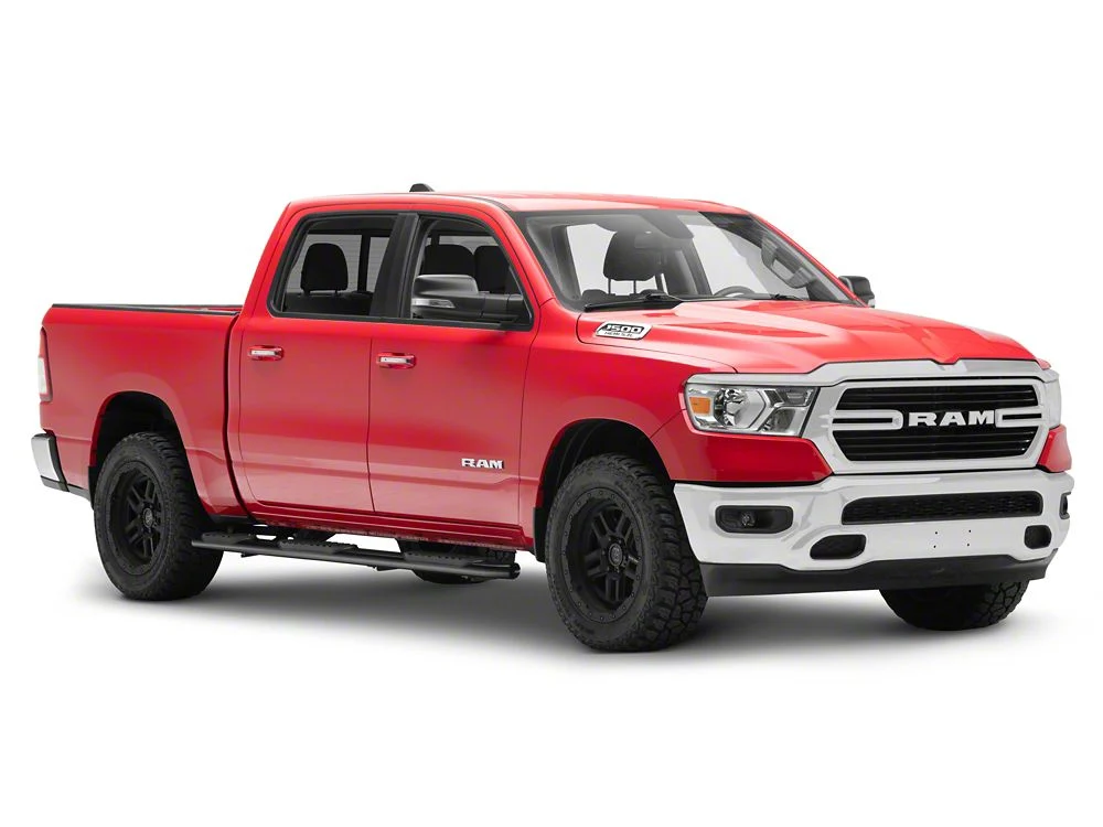 RedRock 5-Inch Oval Bent End Wheel to Wheel Side Step Bars; Black (19-25 RAM 1500 Crew Cab w/ 5.7-Foot Box) - Image 9