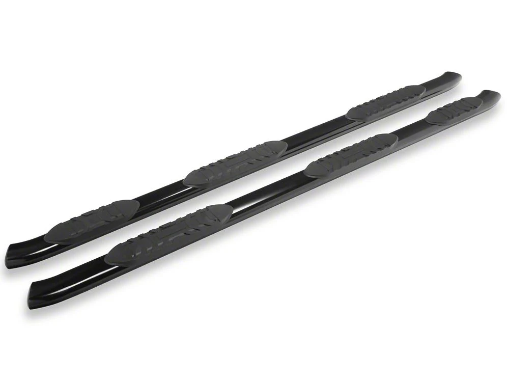 RedRock 5-Inch Oval Bent Wheel to Wheel Side Step Bars; Black (19-25 Sierra 1500 Crew Cab w/ 6.50-Foot Standard Box) - Image 2