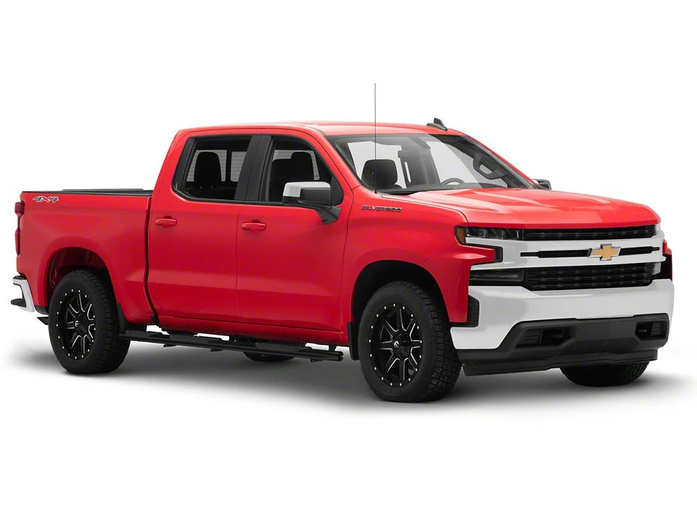 RedRock 5-Inch Oval Bent Wheel to Wheel Side Step Bars; Black (19-25 Silverado 1500 Crew Cab w/ 5.80-Foot Short Box) - Image 9