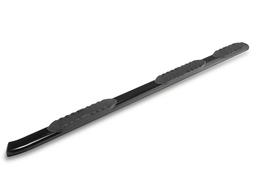 RedRock 5-Inch Oval Bent Wheel to Wheel Side Step Bars; Black (19-25 Silverado 1500 Crew Cab w/ 6.50-Foot Standard Box) - Image 3