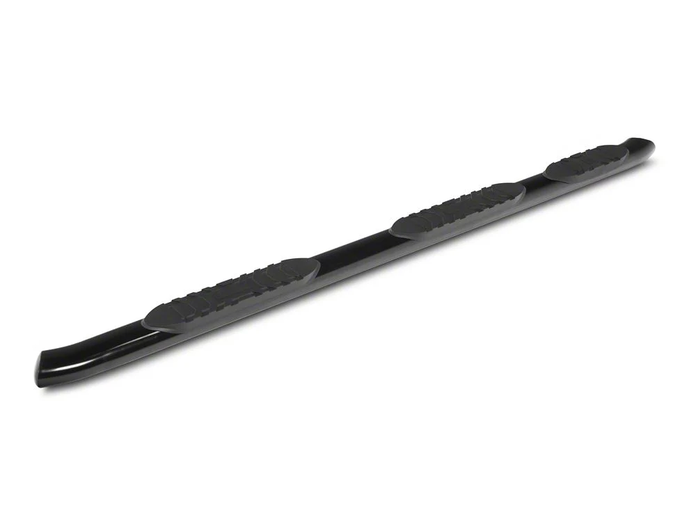 RedRock 5-Inch Oval Bent Wheel to Wheel Side Step Bars; Black (19-25 Silverado 1500 Double Cab) - Image 3