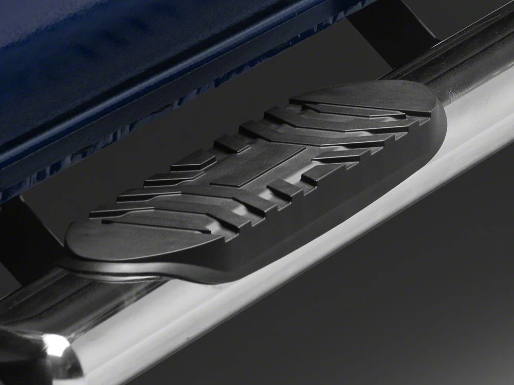 RedRock 5-Inch Oval Straight End Side Step Bars; 304 Stainless (24-25 Tacoma Double Cab) - Image 2