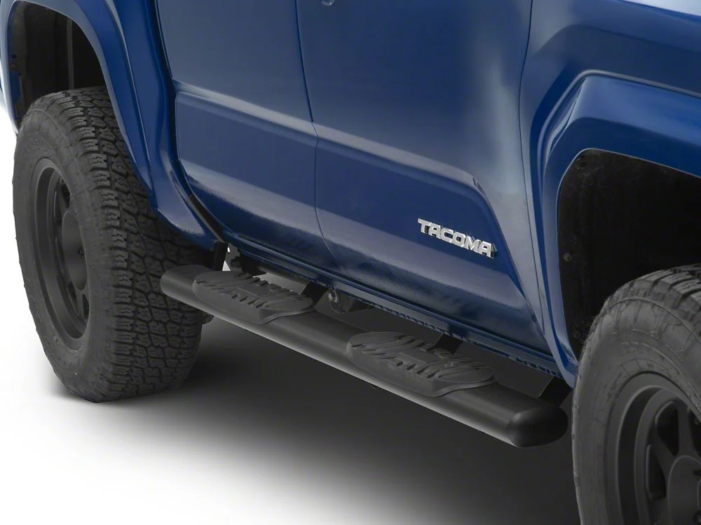 RedRock 5-Inch Oval Straight End Side Step Bars; Fine Textured Black (24-25 Tacoma Double Cab) - Image 7