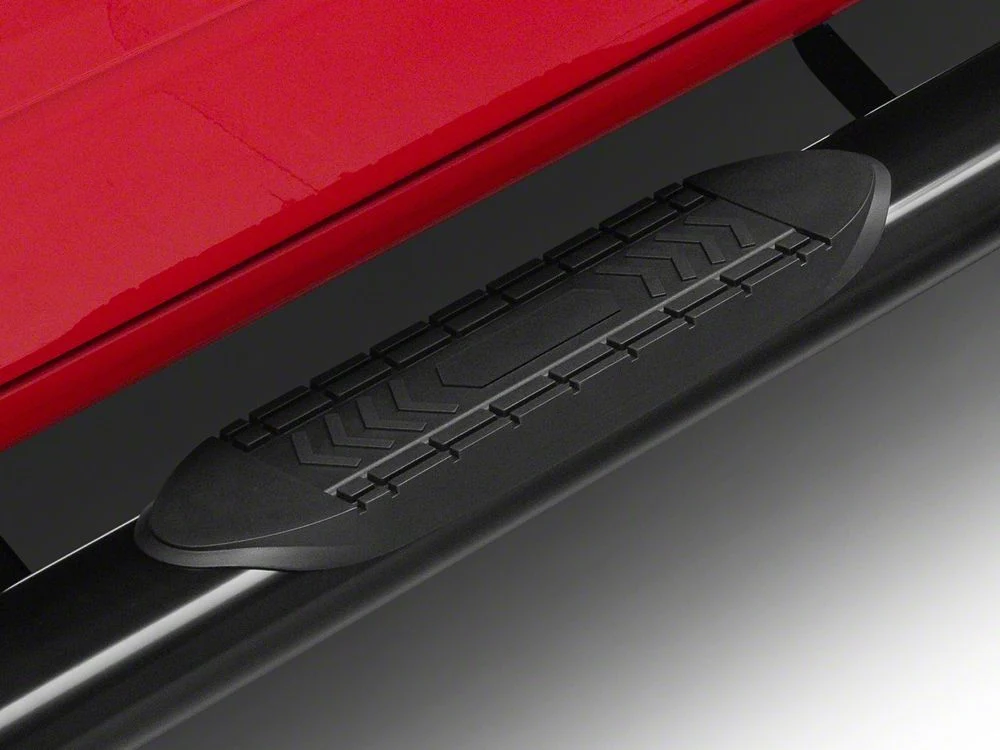 RedRock 6-Inch Oval Bent End Side Step Bars; Black (19-25 RAM 1500 Crew Cab) - Image 4